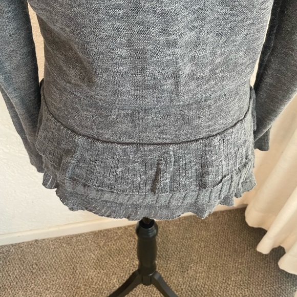 Banana Republic Linen Blend Open Ruffle Cardigan - Picture 2 of 8